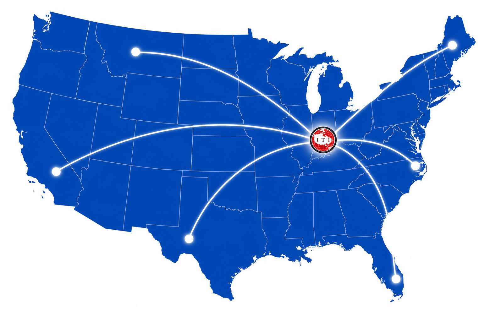 ITI service coverage map